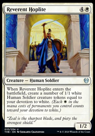 (033/254) Magic The Gathering Theros Beyond Death Single: Reverent Hoplite  Uncommon