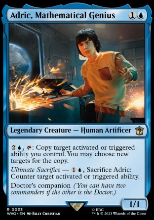 (033) Magic The Gathering Universes Beyond: Doctor Who Single: Adric, Mathematical Genius Holo Rare