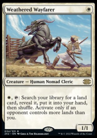 (034) Magic The Gathering Double Masters 2022 Single: Weathered Wayfarer  Rare