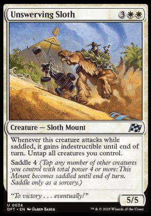 (034) Magic The Gathering Aetherdrift Single: Unswerving Sloth  Uncommon