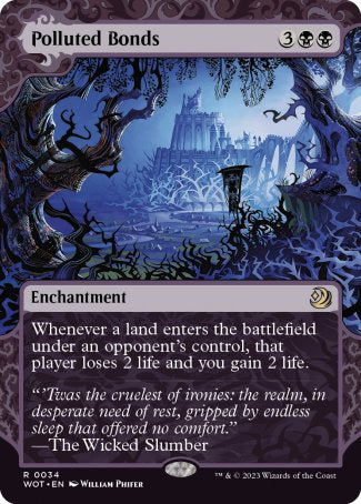 (034) Magic The Gathering Enchanting Tales Single: Polluted Bonds (V.1)  Rare