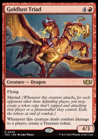 (034) Magic The Gathering Commander: Tarkir: Dragonstorm Single: Goldlust Triad  Rare