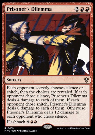 (034) Magic The Gathering Commander: Murders at Karlov Manor Single: Prisoner's Dilemma  Rare