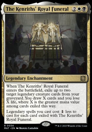 (034) Magic The Gathering March of the Machine: The Aftermath Single: The Kenriths' Royal Funeral Holo Rare