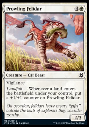 (034/280) Magic The Gathering Zendikar Rising Single: Prowling Felidar  Common
