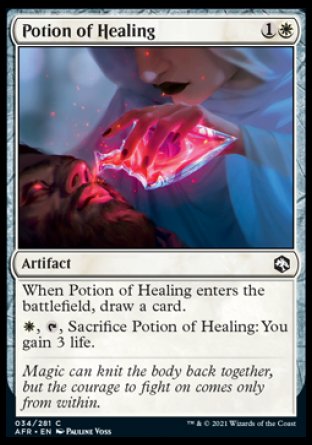 (034) Magic The Gathering Adventures in the Forgotten Realms Single: Potion of Healing Holo Common