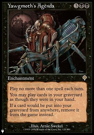 (135) Magic The Gathering The List Single: Yawgmoth's Agenda  Rare