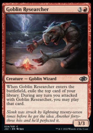 (034) Magic The Gathering Jumpstart 2022 Single: Goblin Researcher  Common