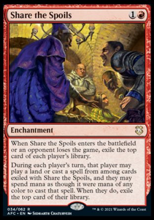 (034) Magic The Gathering Commander: Adventures in the Forgotten Realms Single: Share the Spoils  Rare