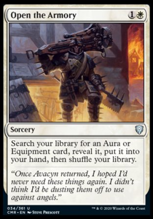 (034/361) Magic The Gathering Commander Legends Single: Open the Armory Holo Uncommon
