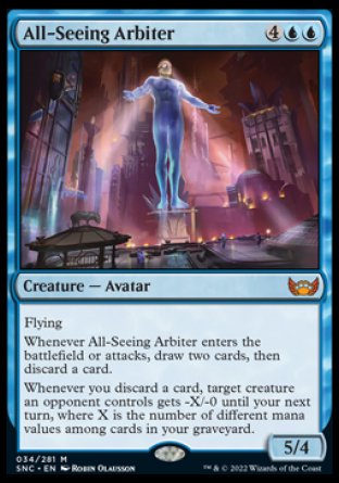 (034) Magic The Gathering Streets of New Capenna Single: All-Seeing Arbiter  Mythic