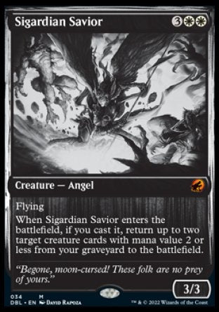 (034) Magic The Gathering Innistrad: Double Feature Single: Sigardian Savior  Mythic