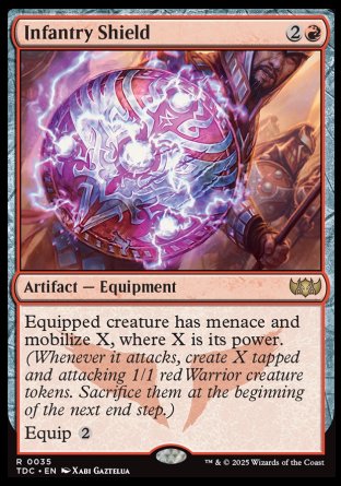 (035) Magic The Gathering Commander: Tarkir: Dragonstorm Single: Infantry Shield  Rare