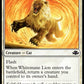 (035) Magic The Gathering Dominaria Remastered Single: Whitemane Lion Holo Common