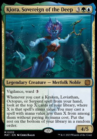 (035) Magic The Gathering March of the Machine: The Aftermath Single: Kiora, Sovereign of the Deep Holo Mythic