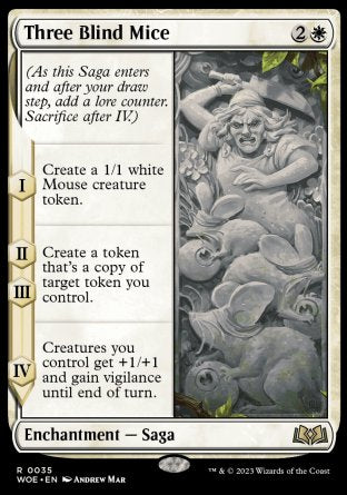 (035) Magic The Gathering Wilds of Eldraine Single: Three Blind Mice Holo Rare