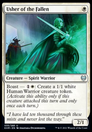 (035/285) Magic The Gathering Kaldheim Single: Usher of the Fallen Holo Uncommon