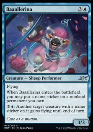 (035) Magic The Gathering Unfinity Single: Baaallerina  Uncommon