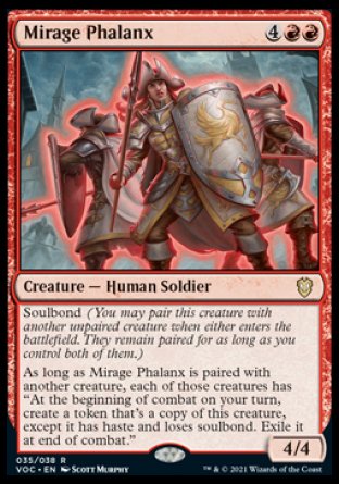 (035) Magic The Gathering Commander: Innistrad: Crimson Vow Single: Mirage Phalanx (V.1) Holo Rare