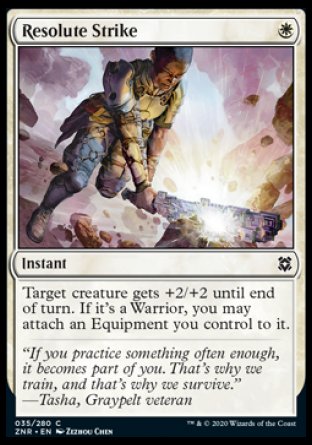 (035/280) Magic The Gathering Zendikar Rising Single: Resolute Strike Holo Common