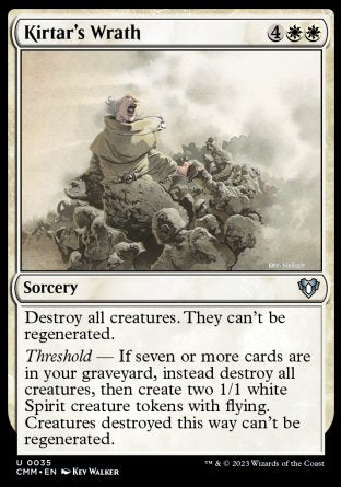 (035) Magic The Gathering Commander Masters Single: Kirtar's Wrath  Uncommon