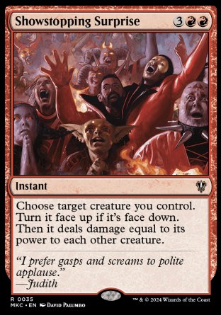 (035) Magic The Gathering Commander: Murders at Karlov Manor Single: Showstopping Surprise  Rare