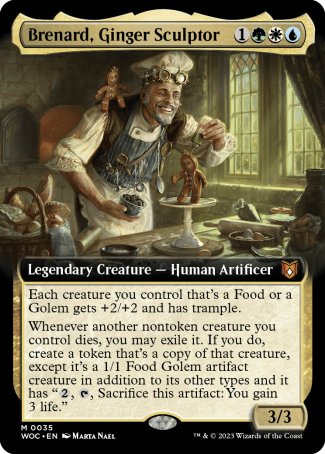 (035) Magic The Gathering Commander: Wilds of Eldraine: Extras Single: Brenard, Ginger Sculptor Holo Mythic