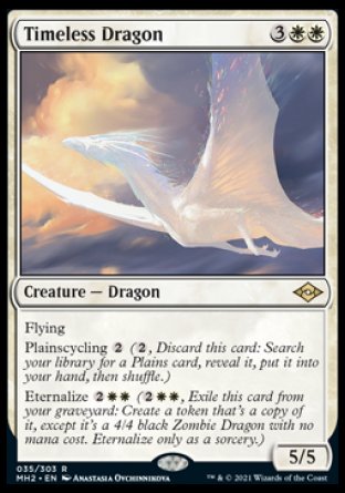 (035) Magic The Gathering Modern Horizons 2 Single: Timeless Dragon Holo Rare