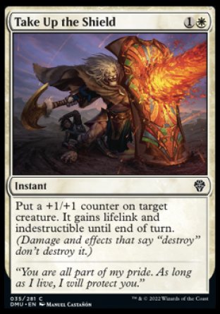 (035) Magic The Gathering Dominaria United Single: Take Up the Shield Holo Common