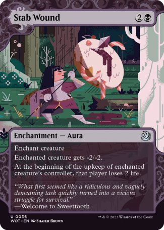 (036) Magic The Gathering Enchanting Tales Single: Stab Wound  Uncommon