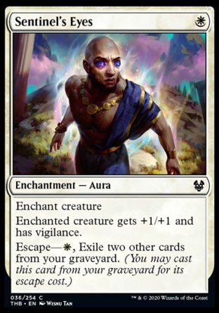 (036/254) Magic The Gathering Theros Beyond Death Single: Sentinel's Eyes  Common