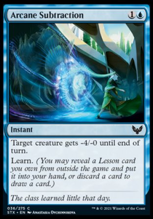 (036) Magic The Gathering Strixhaven: School of Mages Single: Arcane Subtraction  Common