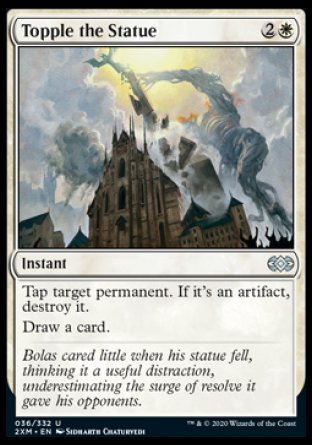 (036/332) Magic The Gathering Double Masters Single: Topple the Statue  Uncommon