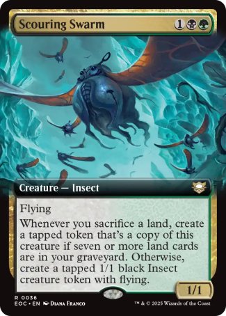 (036) Magic The Gathering Commander: Edge of Eternities: Extras Single: Scouring Swarm  Rare