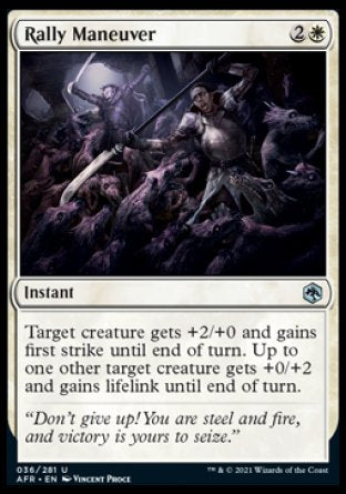 (036) Magic The Gathering Adventures in the Forgotten Realms Single: Rally Maneuver Holo Uncommon