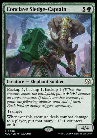 (036) Magic The Gathering Commander: March of the Machine Single: Conclave Sledge-Captain  Rare