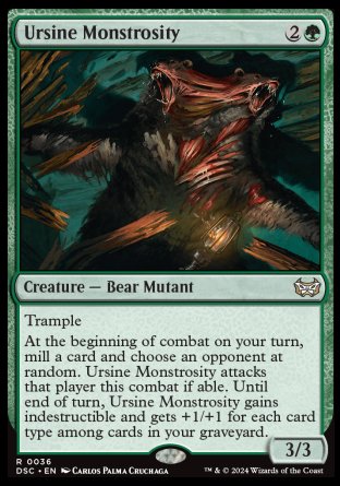 (036) Magic The Gathering Commander: Duskmourn: House of Horror Single: Ursine Monstrosity  Rare