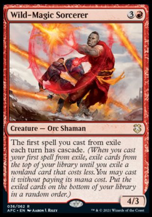 (036) Magic The Gathering Commander: Adventures in the Forgotten Realms Single: Wild-Magic Sorcerer  Rare
