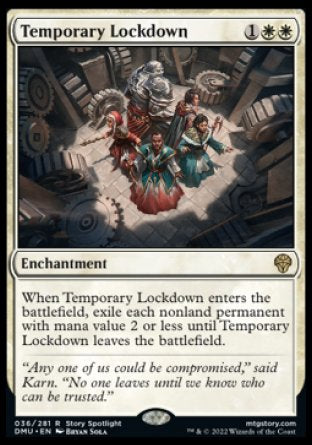 (036) Magic The Gathering Dominaria United Single: Temporary Lockdown  Rare
