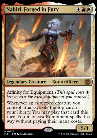 (036) Magic The Gathering March of the Machine: The Aftermath Single: Nahiri, Forged in Fury Holo Mythic