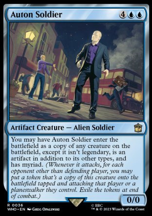 (036) Magic The Gathering Universes Beyond: Doctor Who Single: Auton Soldier  Rare