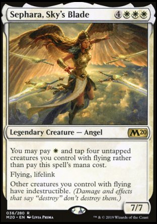 (036/280) Magic The Gathering Core 2020 Single: Sephara, Sky's Blade Holo Rare