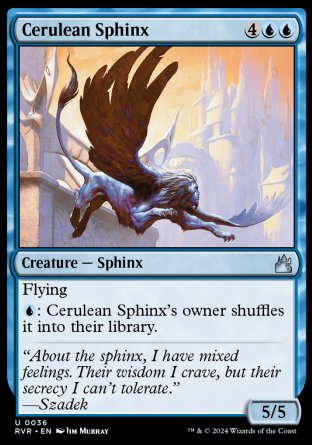 (036) Magic The Gathering Ravnica Remastered Single: Cerulean Sphinx  Uncommon