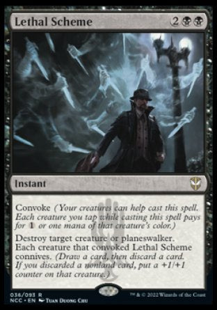 (036) Magic The Gathering Commander: Streets of New Capenna Single: Lethal Scheme Holo Rare