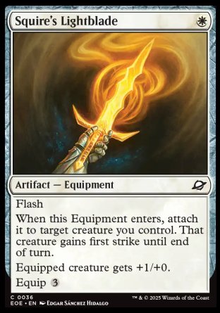 (036) Magic The Gathering Edge of Eternities Single: Squire's Lightblade  Common