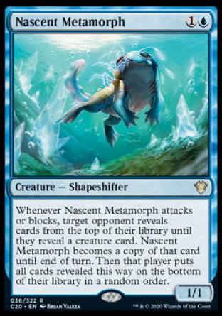 (036/322) Magic The Gathering Commander: Ikoria Single: Nascent Metamorph  Rare