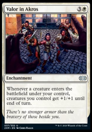 (037/332) Magic The Gathering Double Masters Single: Valor in Akros  Uncommon