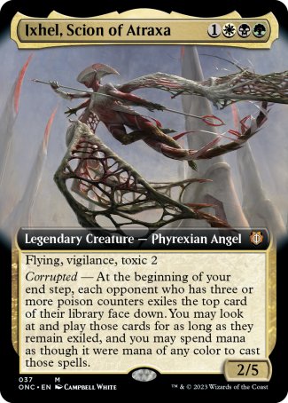 (037) Magic The Gathering Commander: Phyrexia: All Will Be One: Extras Single: Ixhel, Scion of Atraxa (V.1)  Mythic