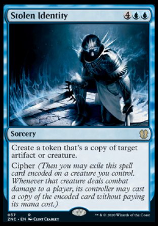 (037) Magic The Gathering Commander: Zendikar Rising Single: Stolen Identity  Rare