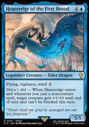 (037) Magic The Gathering Commander: Magic: The Gathering - FINAL FANTASY Single: Hraesvelgr of the First Brood  Rare